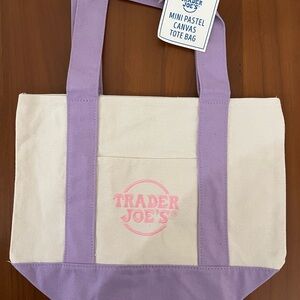 Trader Joe’s Mini Canvas Tote Bag in Lavender